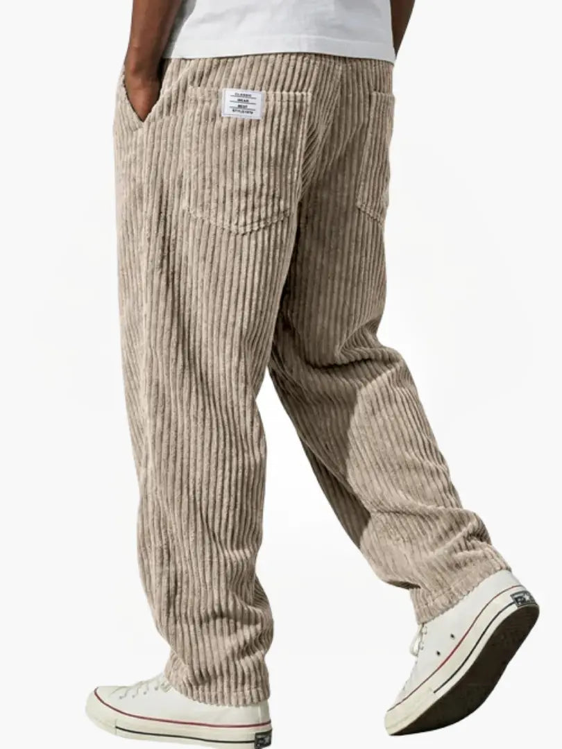 Lars | Pantaloni a Coste con Vita Elasticizzata
