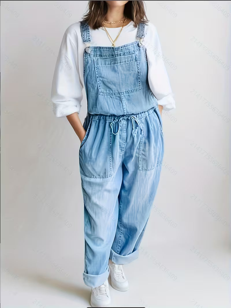 BEATRICE LUCCA | GRACE SALOPETTE IN DENIM FORMA RILASSATA DA DONNA