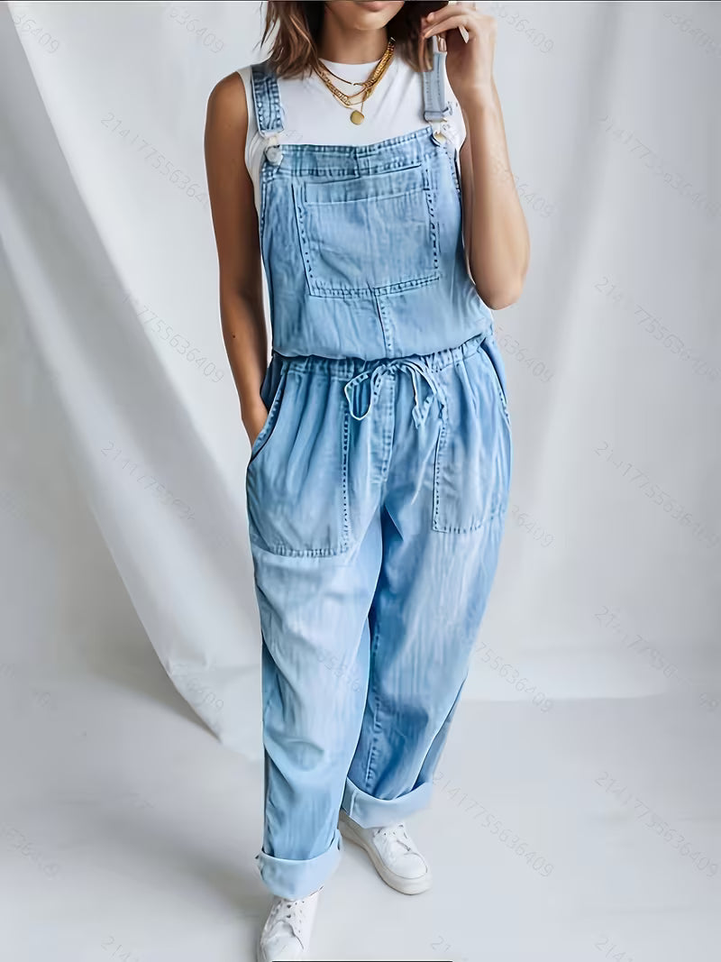 BEATRICE LUCCA | GRACE SALOPETTE IN DENIM FORMA RILASSATA DA DONNA