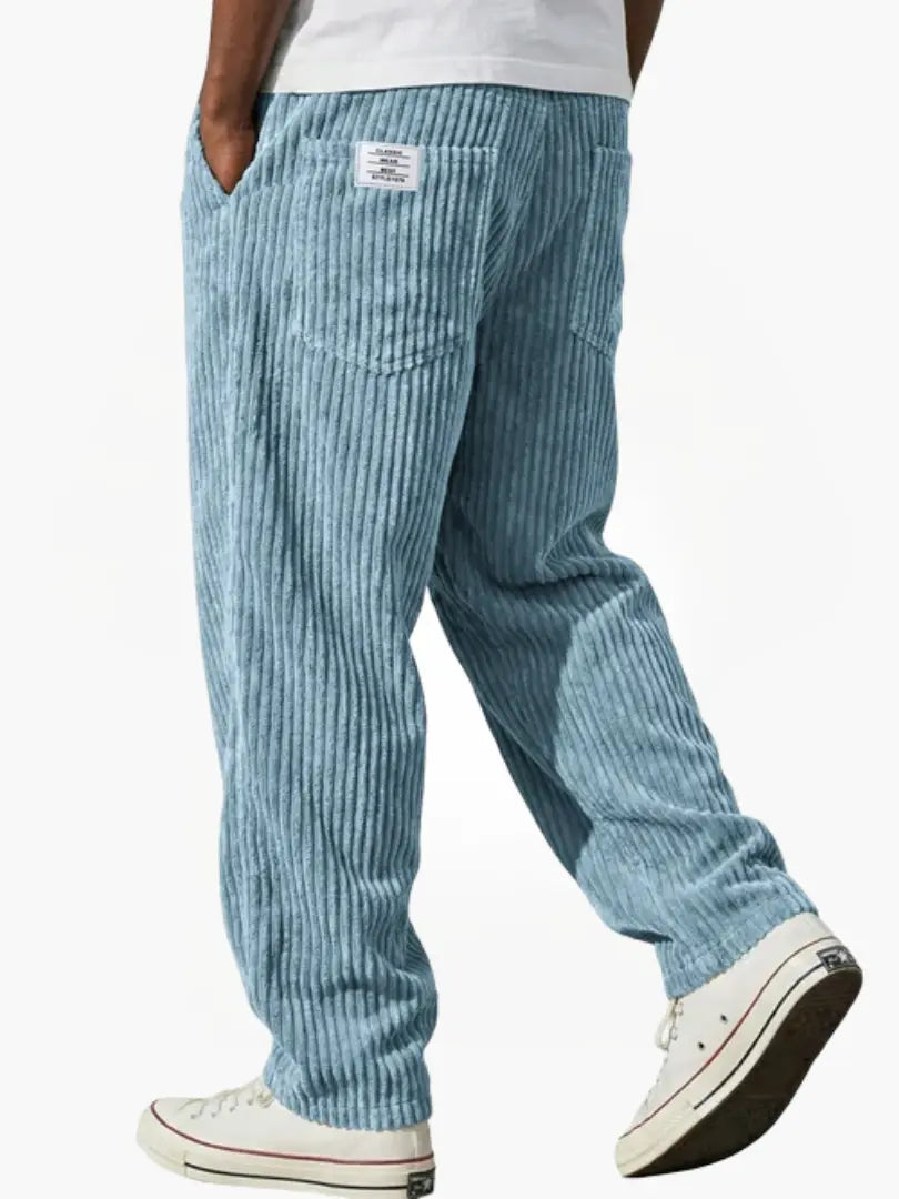 Lars | Pantaloni a Coste con Vita Elasticizzata