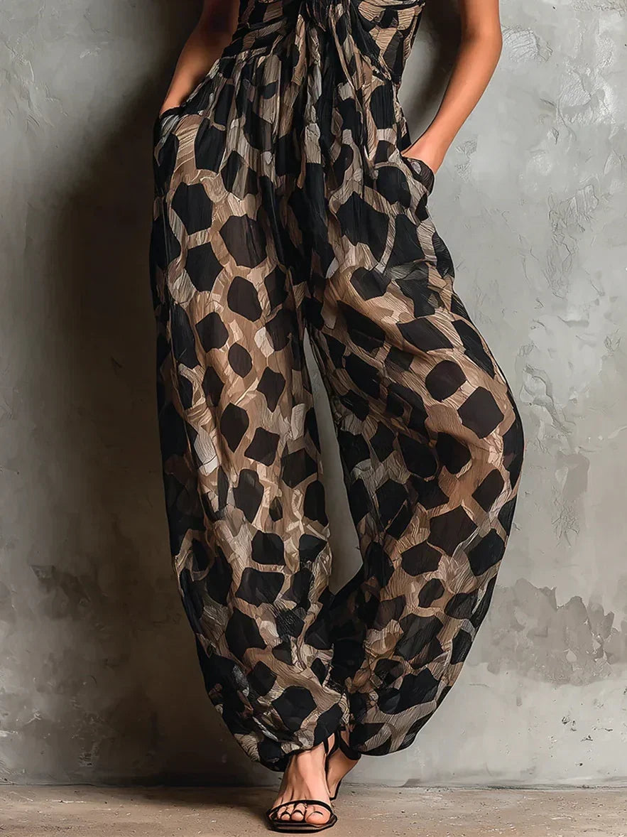 BEATRICE LUCCA | TUTA STAMPA LEOPARDO DA DONNA