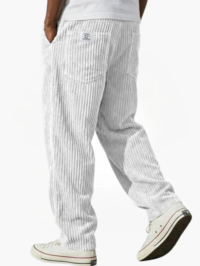 Lars | Pantaloni a Coste con Vita Elasticizzata