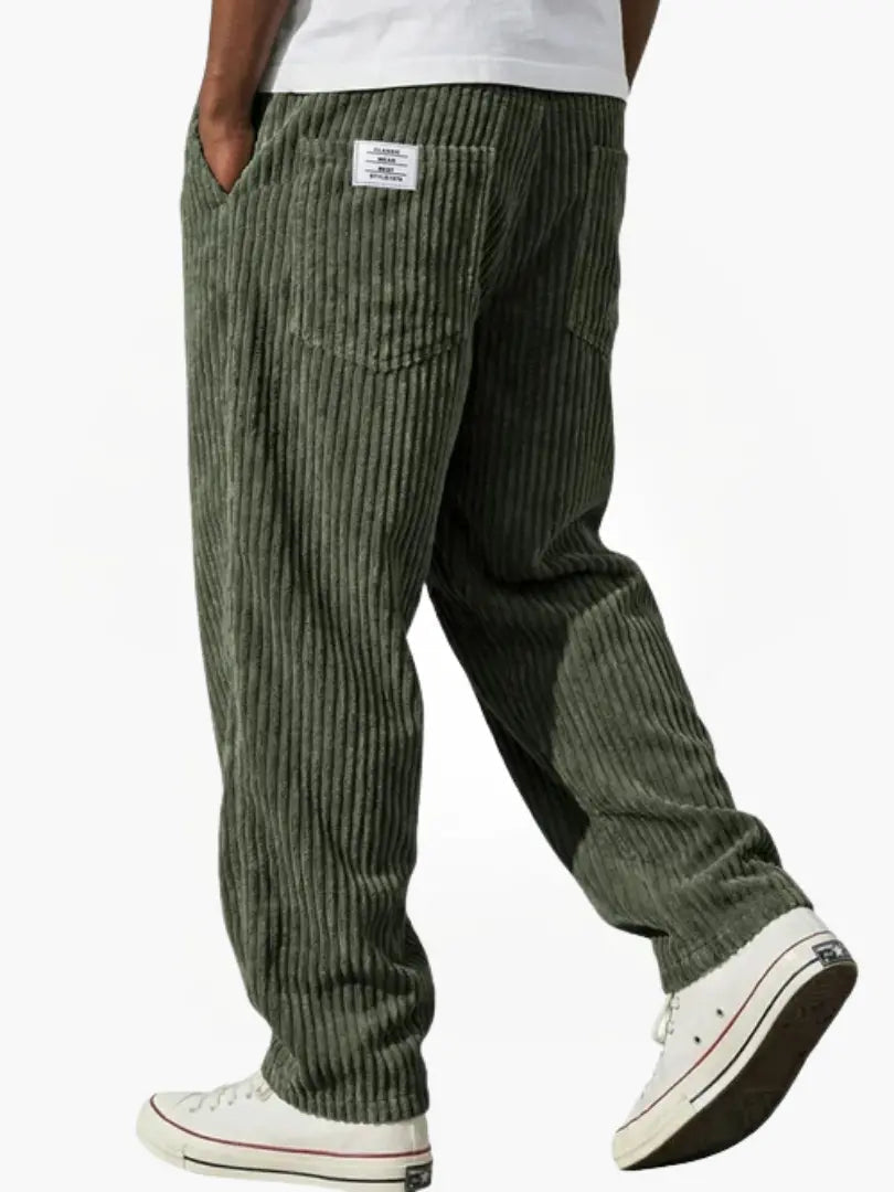 Lars | Pantaloni a Coste con Vita Elasticizzata