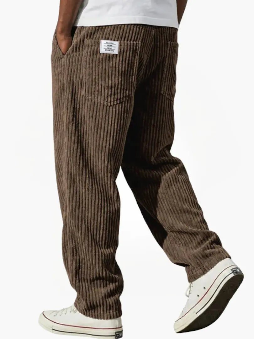 Lars | Pantaloni a Coste con Vita Elasticizzata