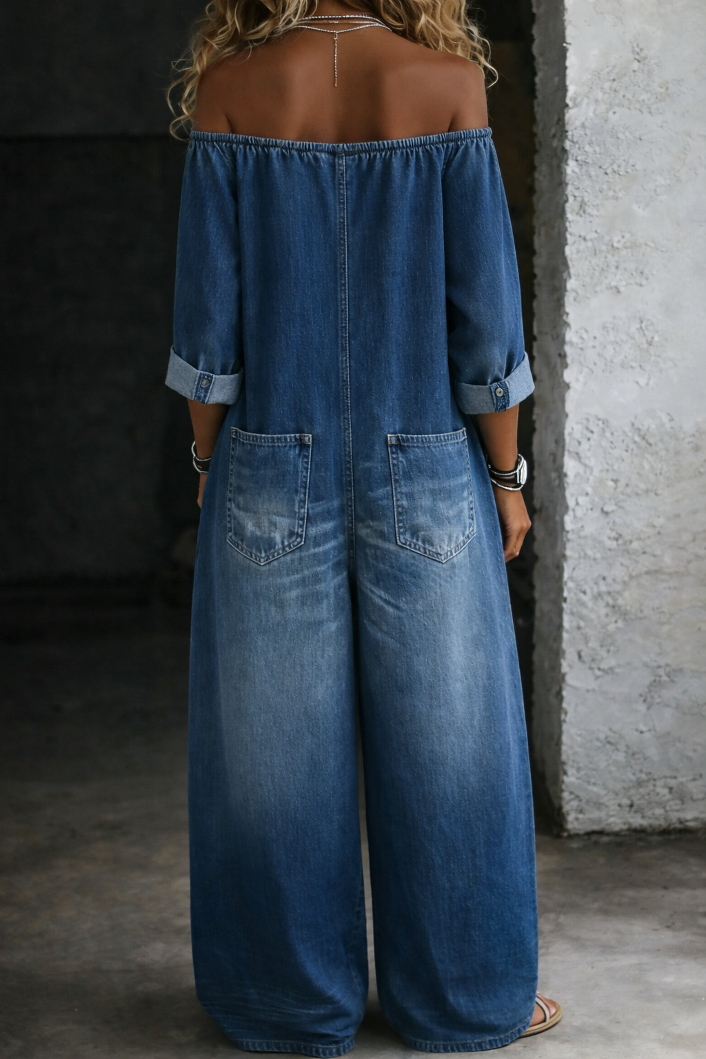 BEATRICE LUCCA | ELENA TUTA IN DENIM CON SPALLE SCOPERTE DA DONNA