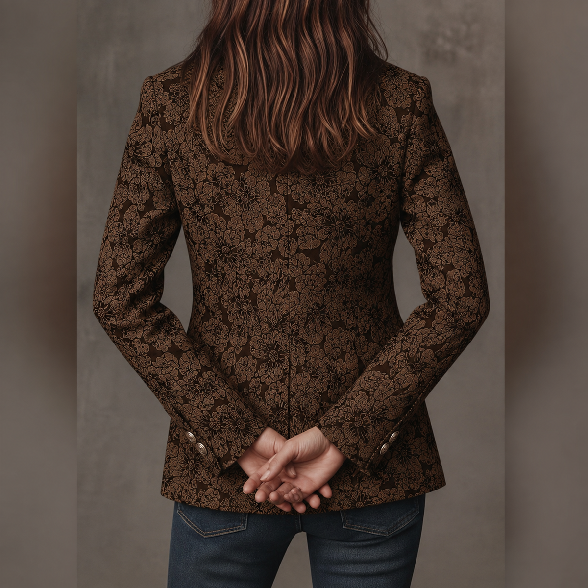 Hélène | Blazer Avvitato con Motivo Jacquard