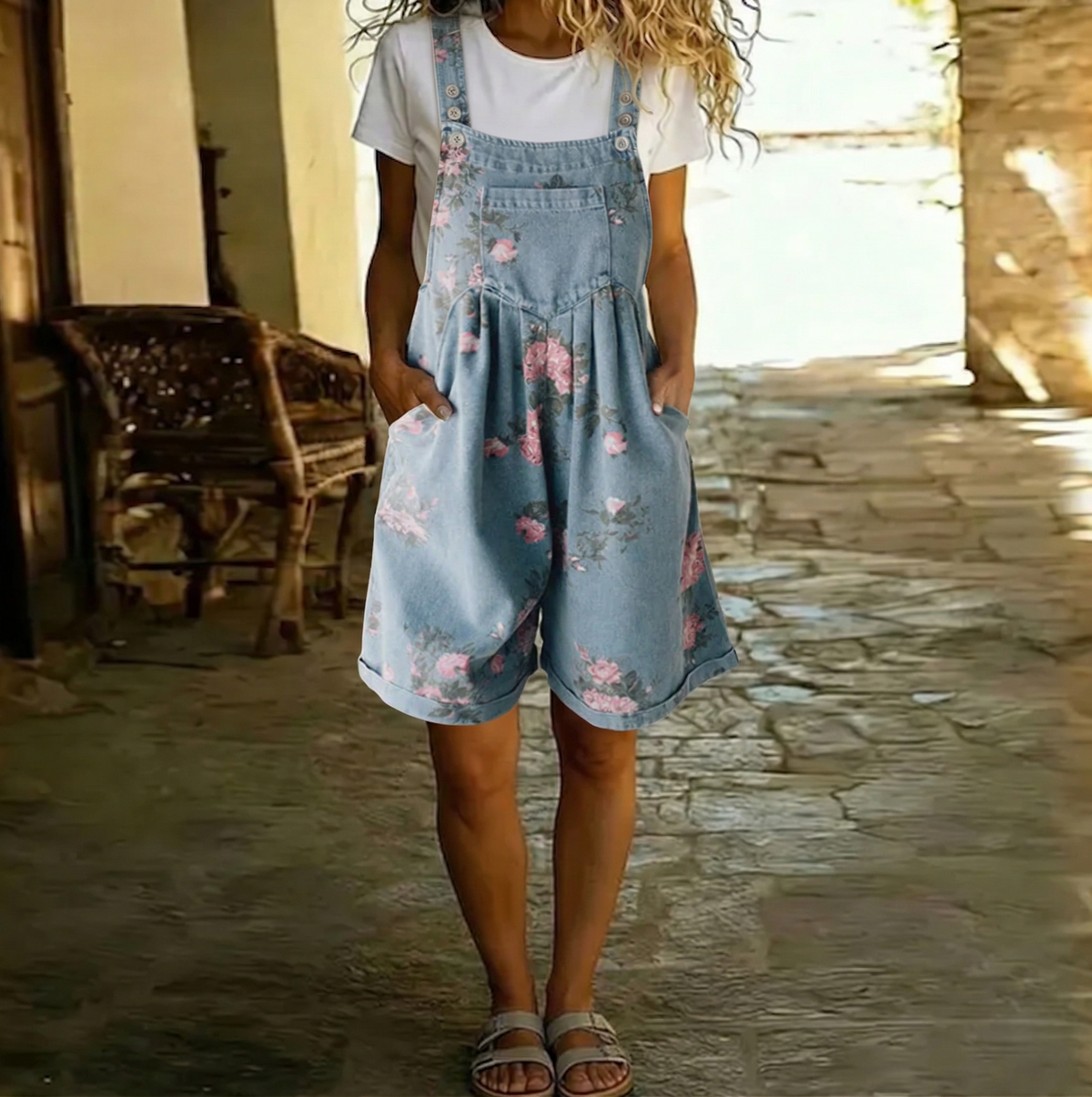 BEATRICE LUCCA | JUDY SALOPETTE IN DENIM LAVATO VINTAGE DA DONNA