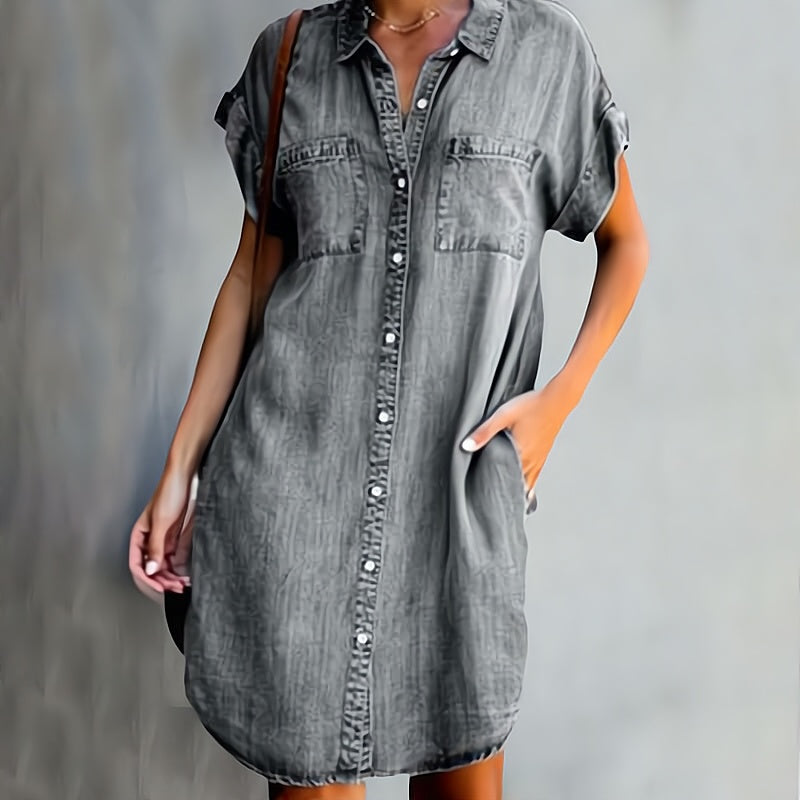BEATRICE LUCCA | ELENI ABITO IN DENIM CON BOTTONI DA DONNA