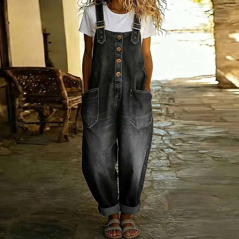 BEATRICE LUCCA | MAE SALOPETTE IN DENIM VINTAGE DA DONNA