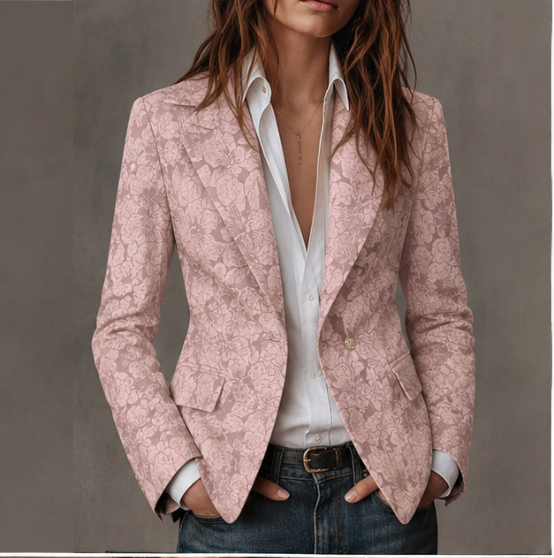 Hélène | Blazer Avvitato con Motivo Jacquard