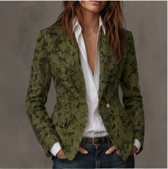 Hélène | Blazer Avvitato con Motivo Jacquard