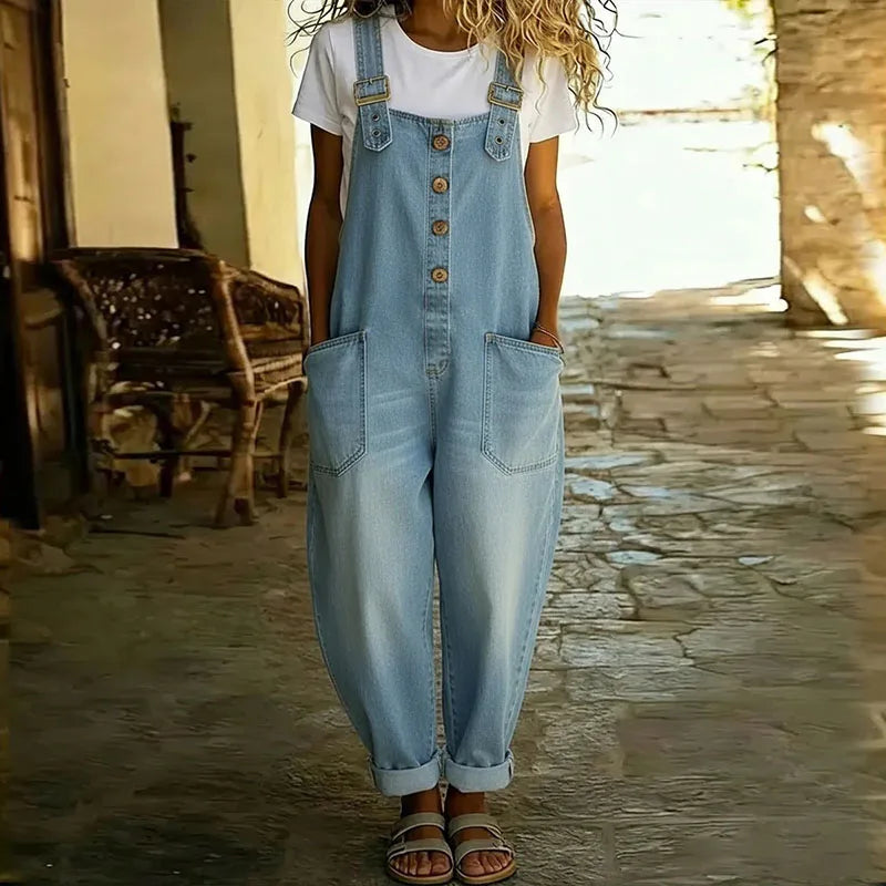 BEATRICE LUCCA | MAE SALOPETTE IN DENIM VINTAGE DA DONNA