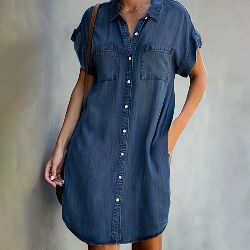 BEATRICE LUCCA | ELENI ABITO IN DENIM CON BOTTONI DA DONNA
