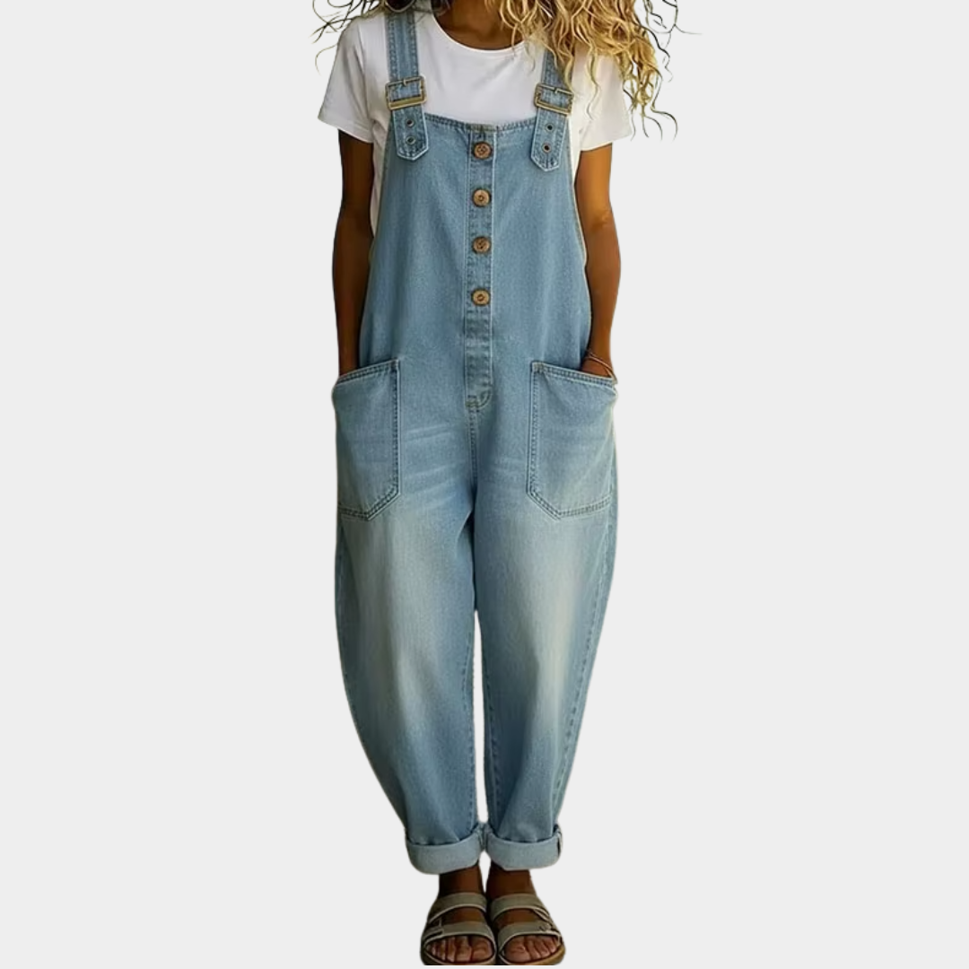 BEATRICE LUCCA | MAE SALOPETTE IN DENIM VINTAGE DA DONNA