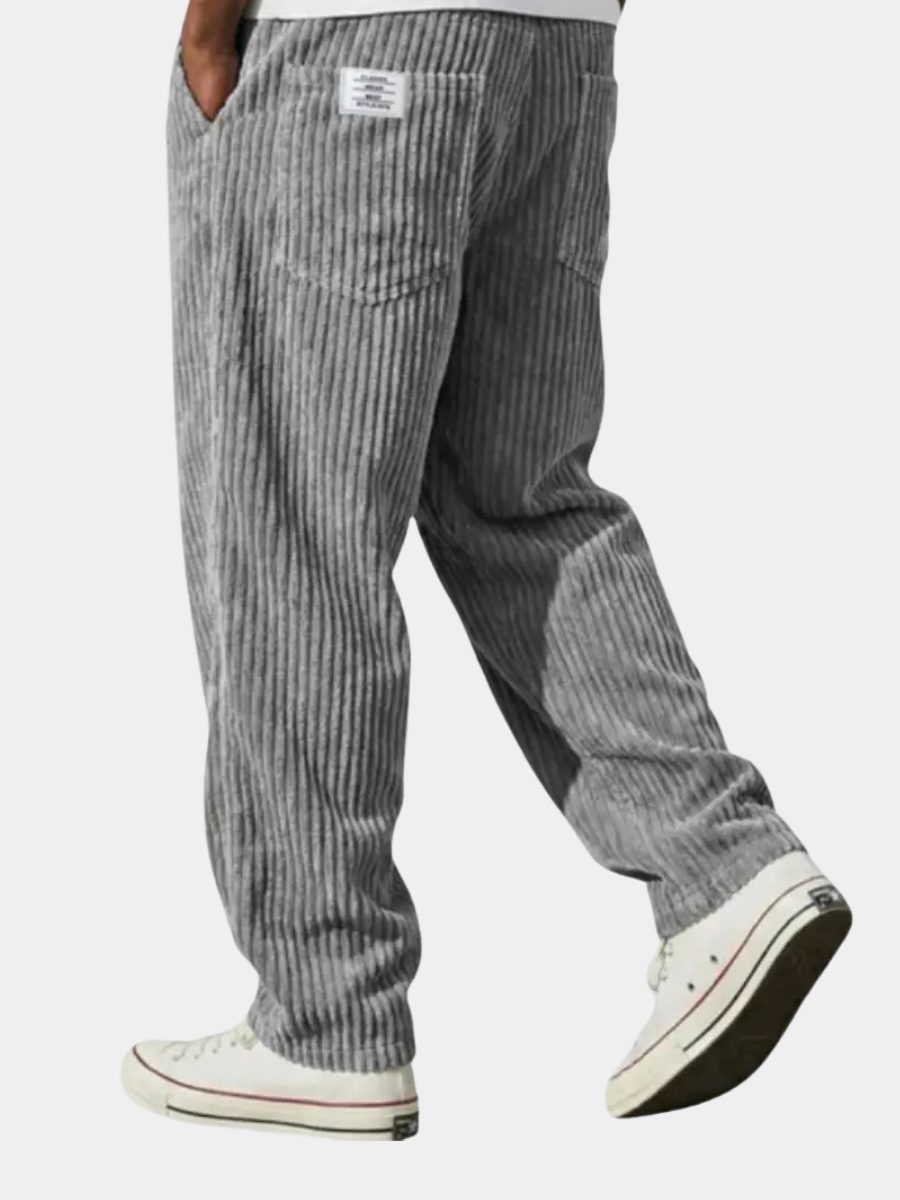 Lars | Pantaloni a Coste con Vita Elasticizzata