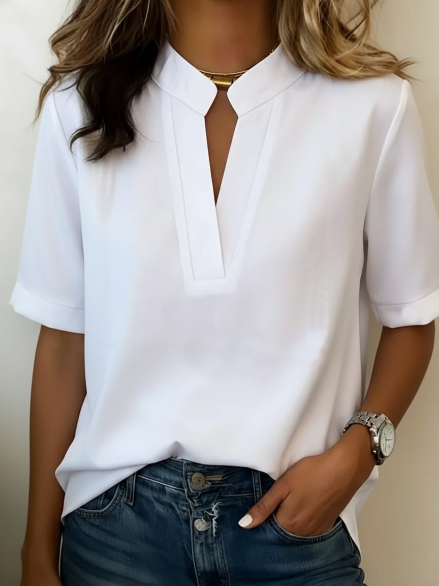 BEATRICE LUCCA | BLUSA CHIC CON SCOLLO A V E DETTAGLIO DORATO DA DONNA