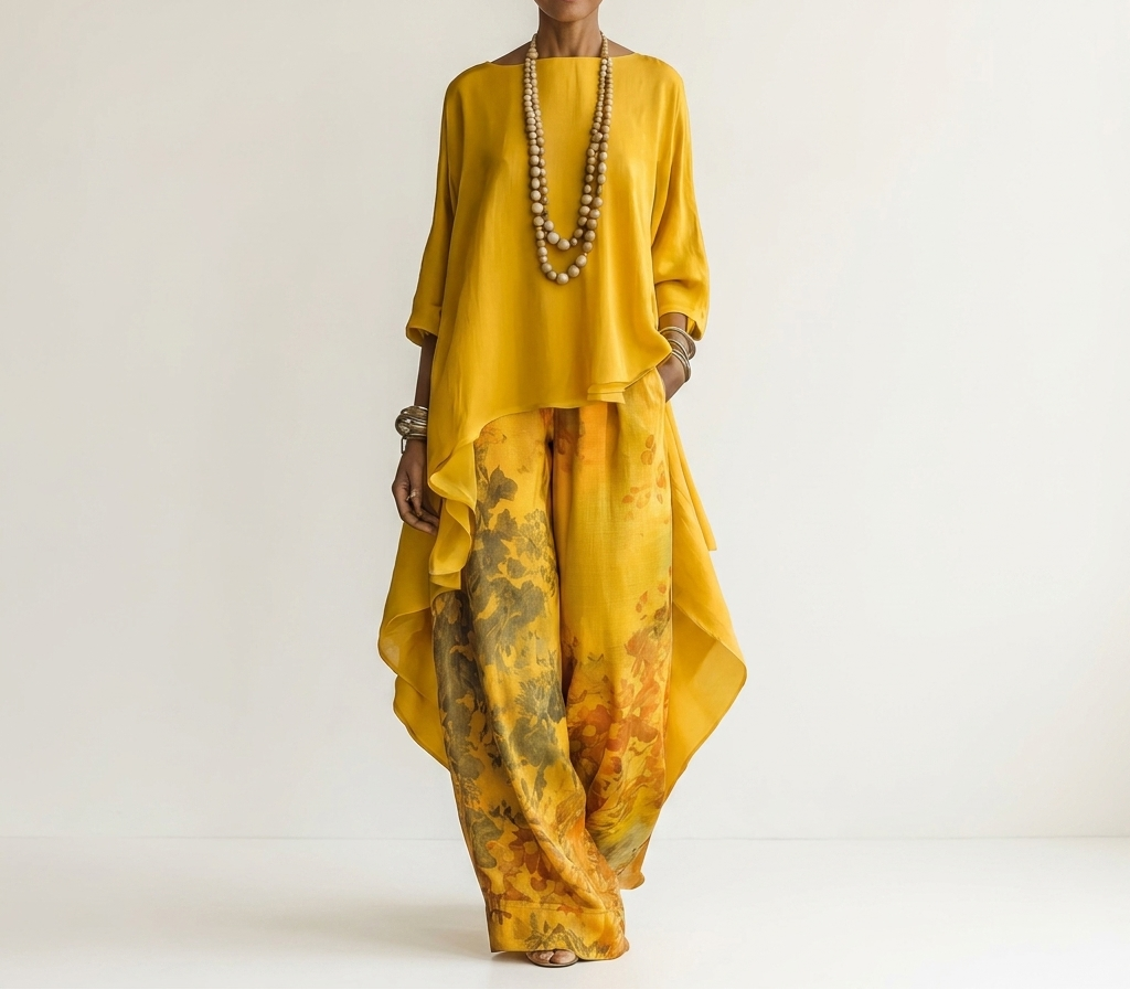 BEATRICE LUCCA | COMPLETO KIMONO BIANCO E BLU NAVY DA DONNA