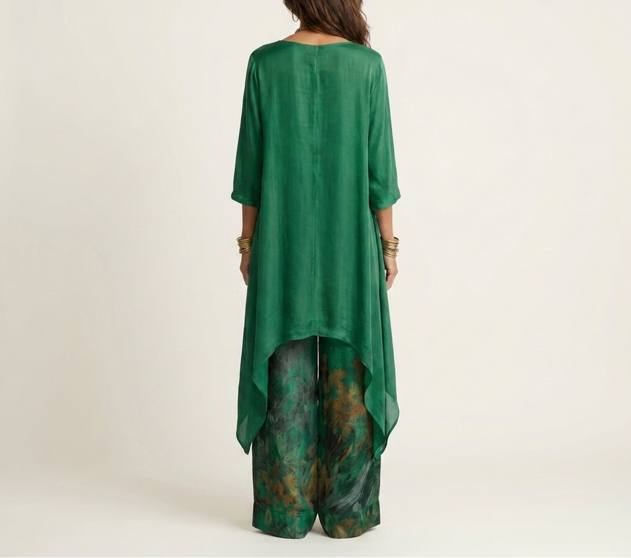 BEATRICE LUCCA | COMPLETO KIMONO BIANCO E BLU NAVY DA DONNA