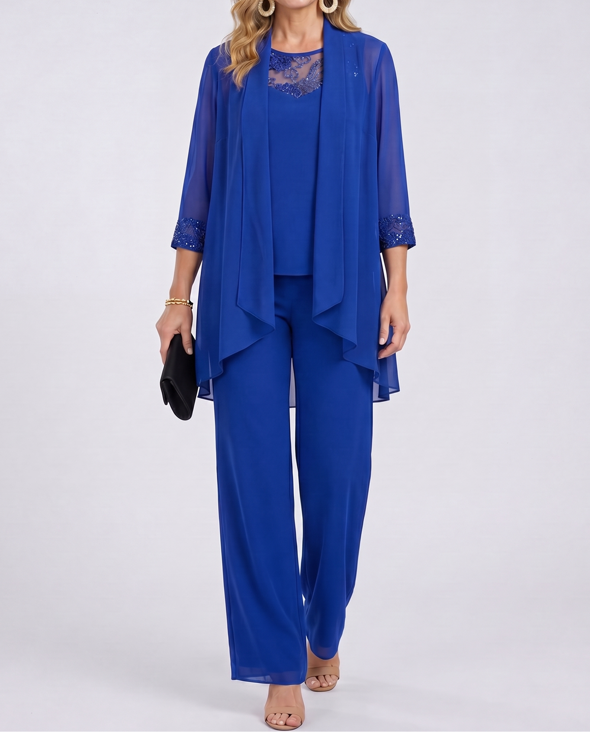 Elena | Completo con Giacca Fluida e Pantaloni Palazzo