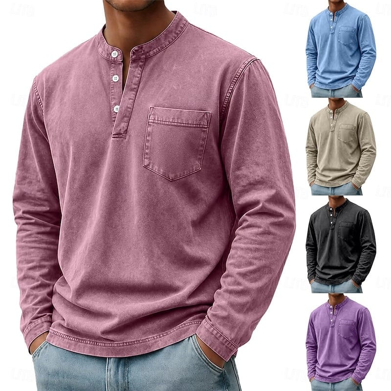 Carver | Maglia Henley da Uomo con Taschino