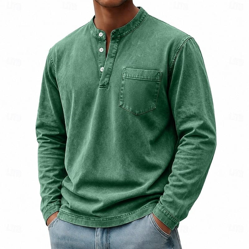Carver | Maglia Henley da Uomo con Taschino