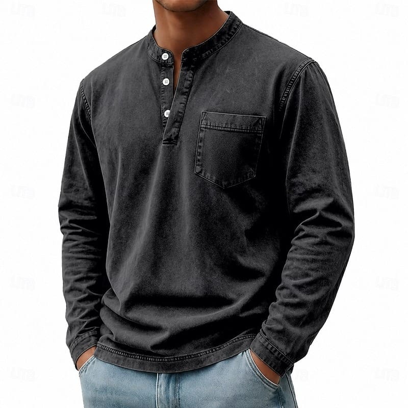 Carver | Maglia Henley da Uomo con Taschino