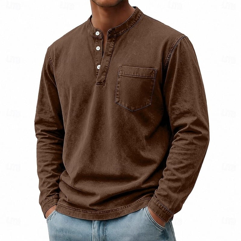 Carver | Maglia Henley da Uomo con Taschino