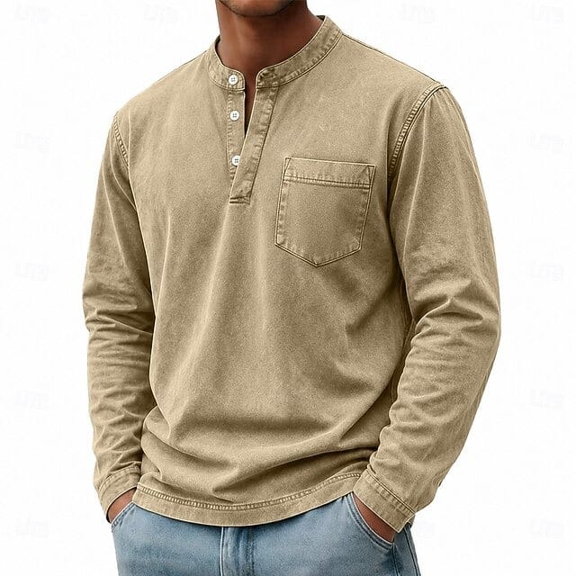 Carver | Maglia Henley da Uomo con Taschino