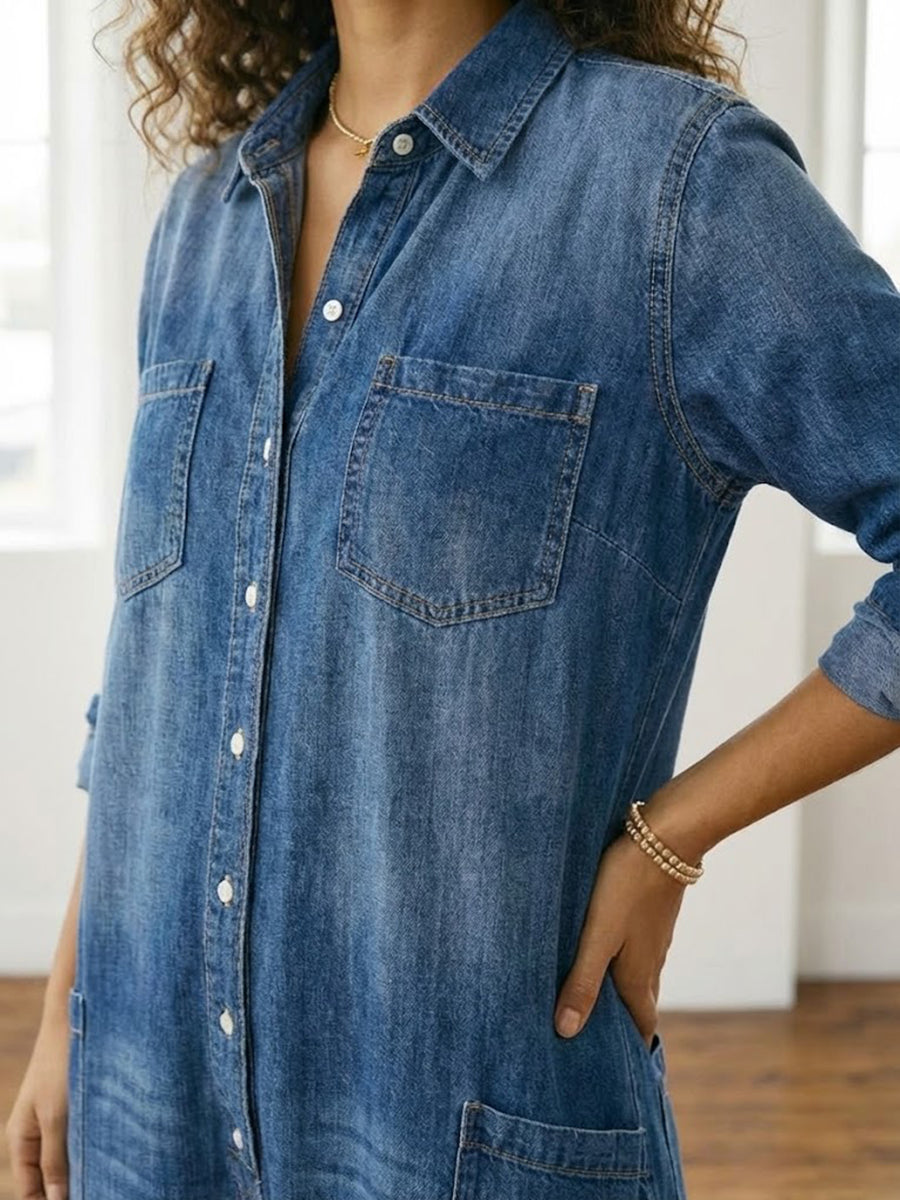 BEATRICE LUCCA | DIANA TUTA IN DENIM VINTAGE CON BOTTONI DA DONNA