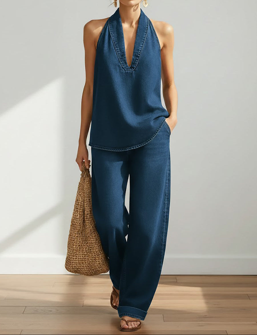 BEATRICE LUCCA | IVY SET GEMELLARE IN DENIM EFFETTO VINTAGE DA DONNA