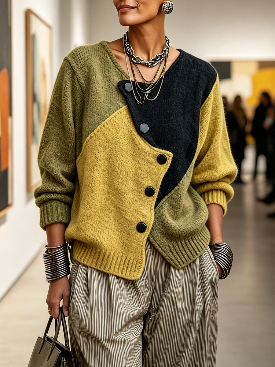 Bérénice | Cardigan con Chiusura Diagonale
