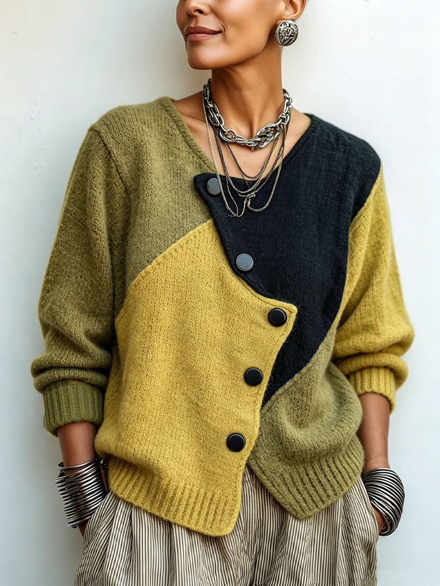 Bérénice | Cardigan con Chiusura Diagonale