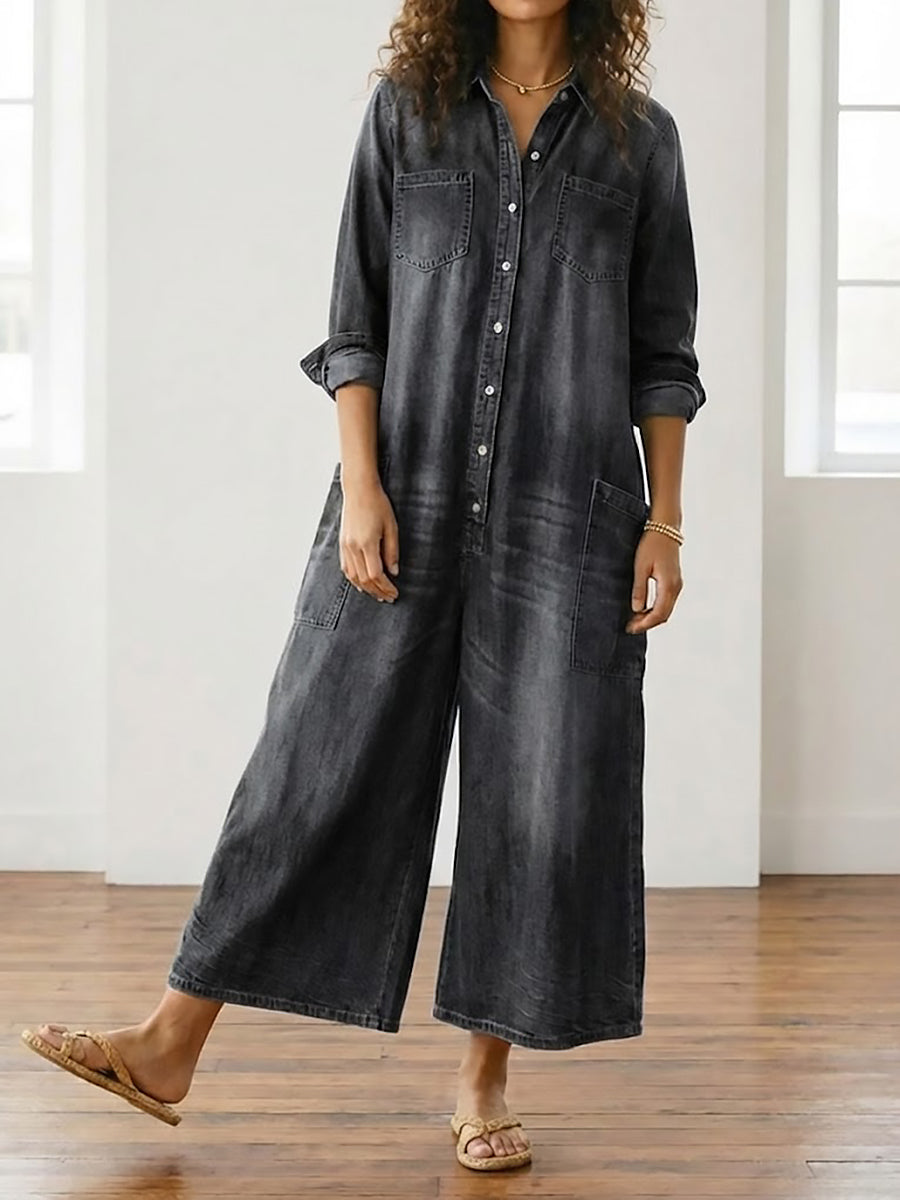 BEATRICE LUCCA | DIANA TUTA IN DENIM VINTAGE CON BOTTONI DA DONNA