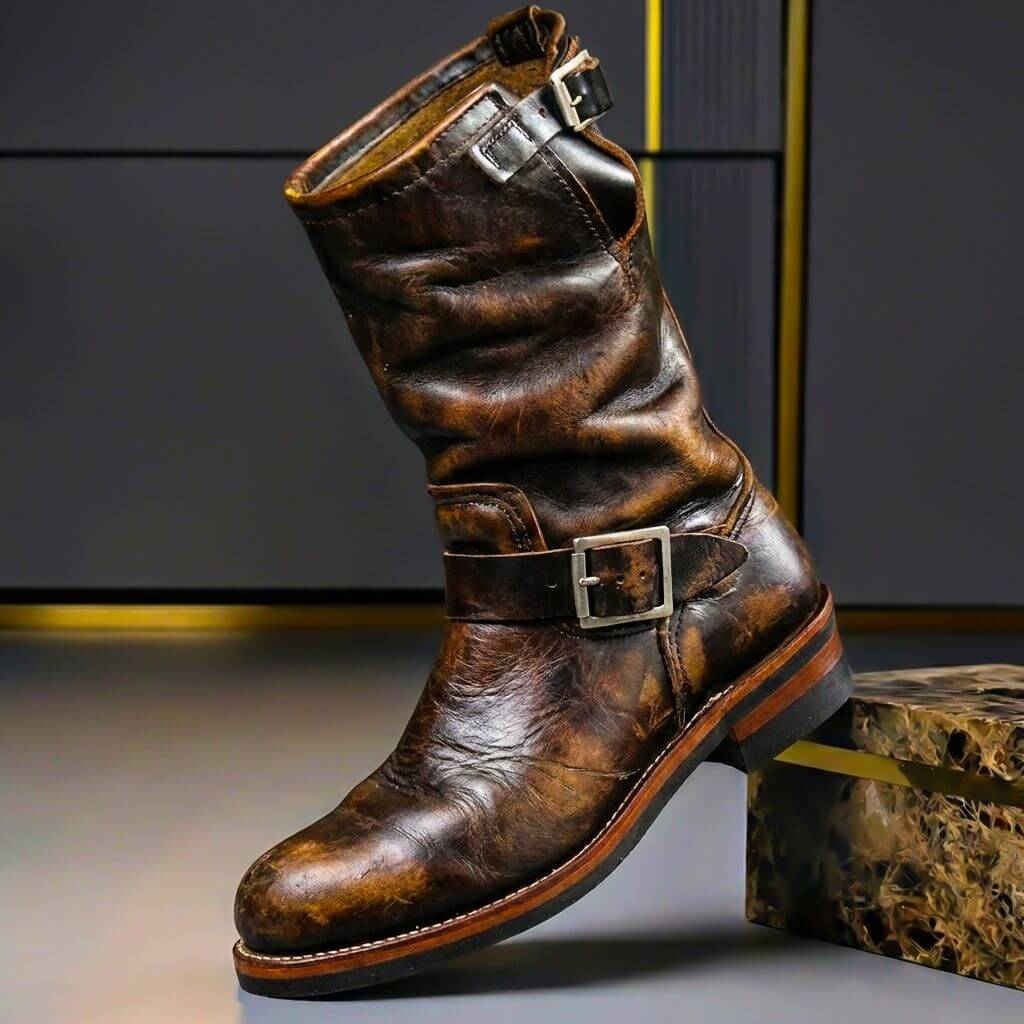 Bancroft | Stivali Vintage con Doppia Fibbia